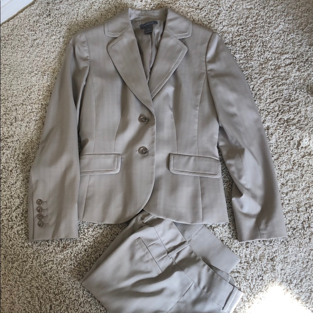 Tan suit